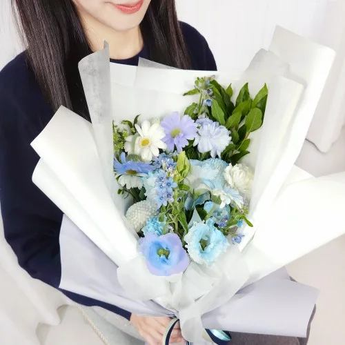 전국 꽃배달 상품 블루톤 시즌플라워 꽃다발